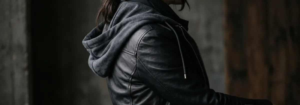 Women's Hooded Leather Jackets