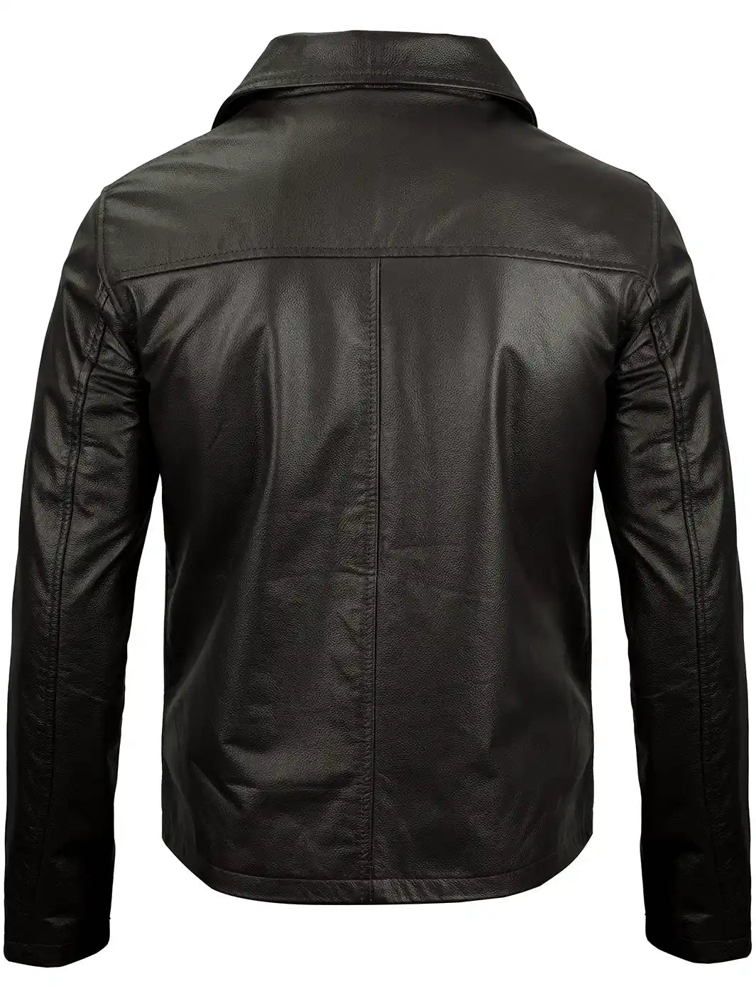 Dark brown leather jacket