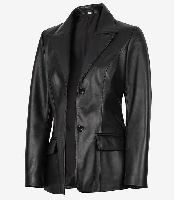 Women's Leather Blazer