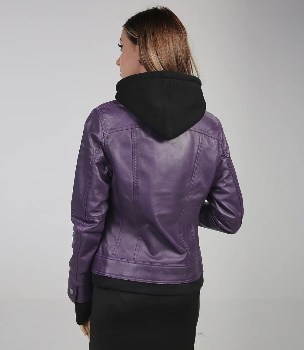 Women’s leather bomber