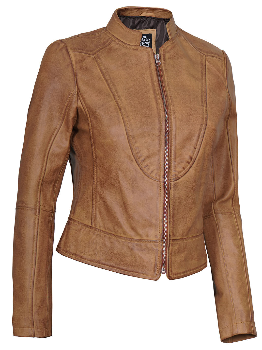 Women cafe racer Leather jacket