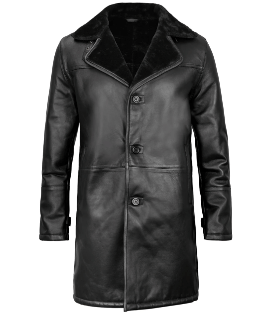 shearling coat black