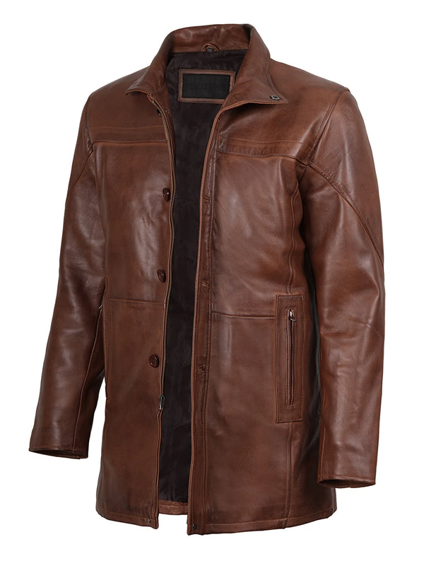 mens leather coat