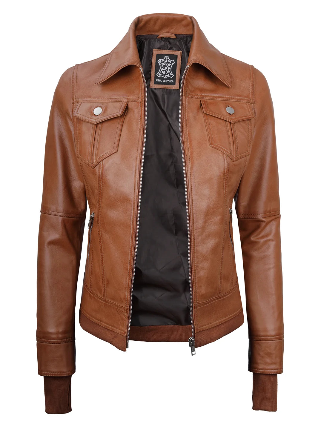 womens lambskin hooded jacket