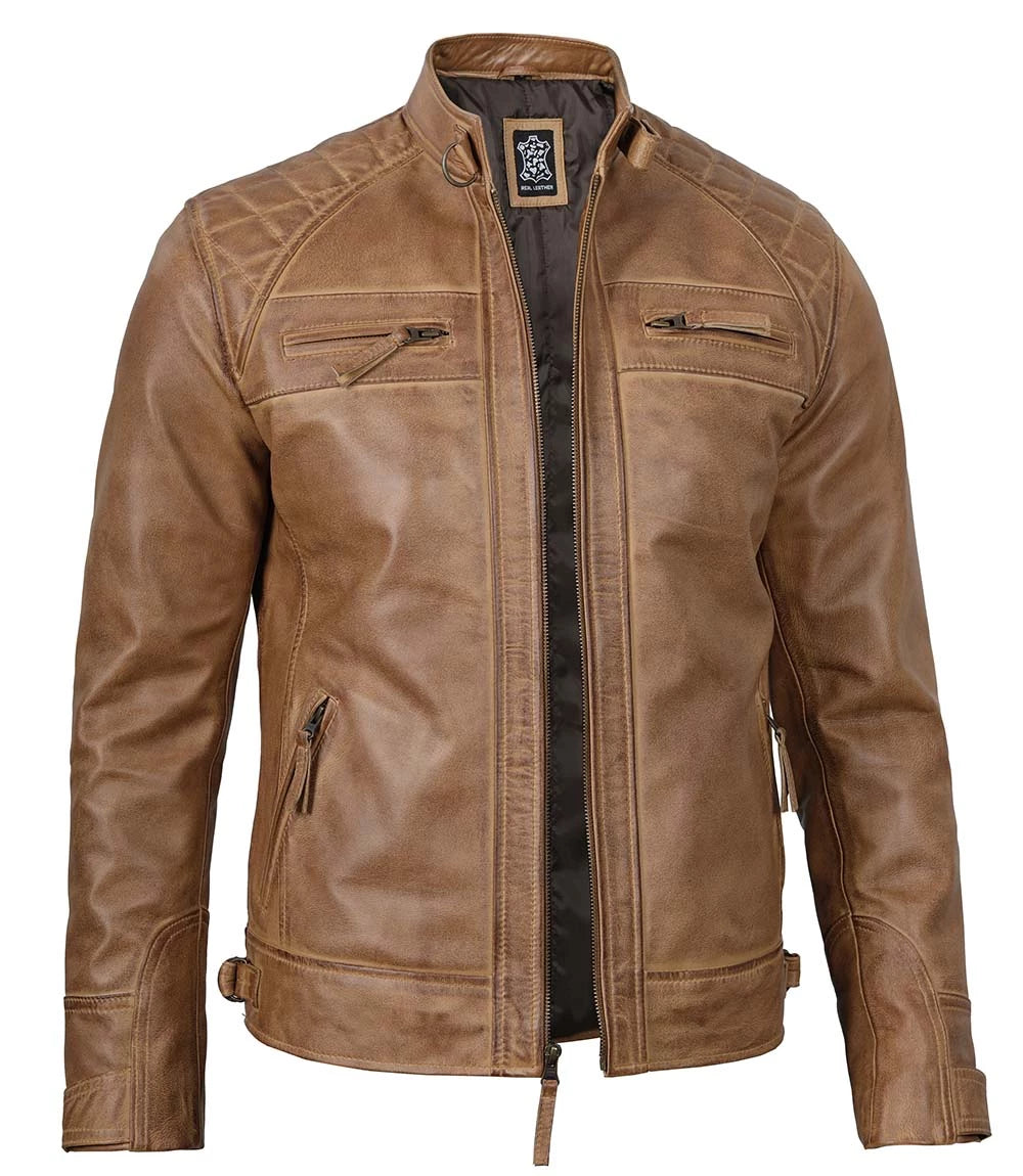 camel leather jacket for men