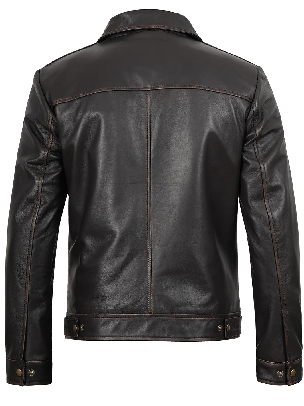 dark brown leather jacket mens 