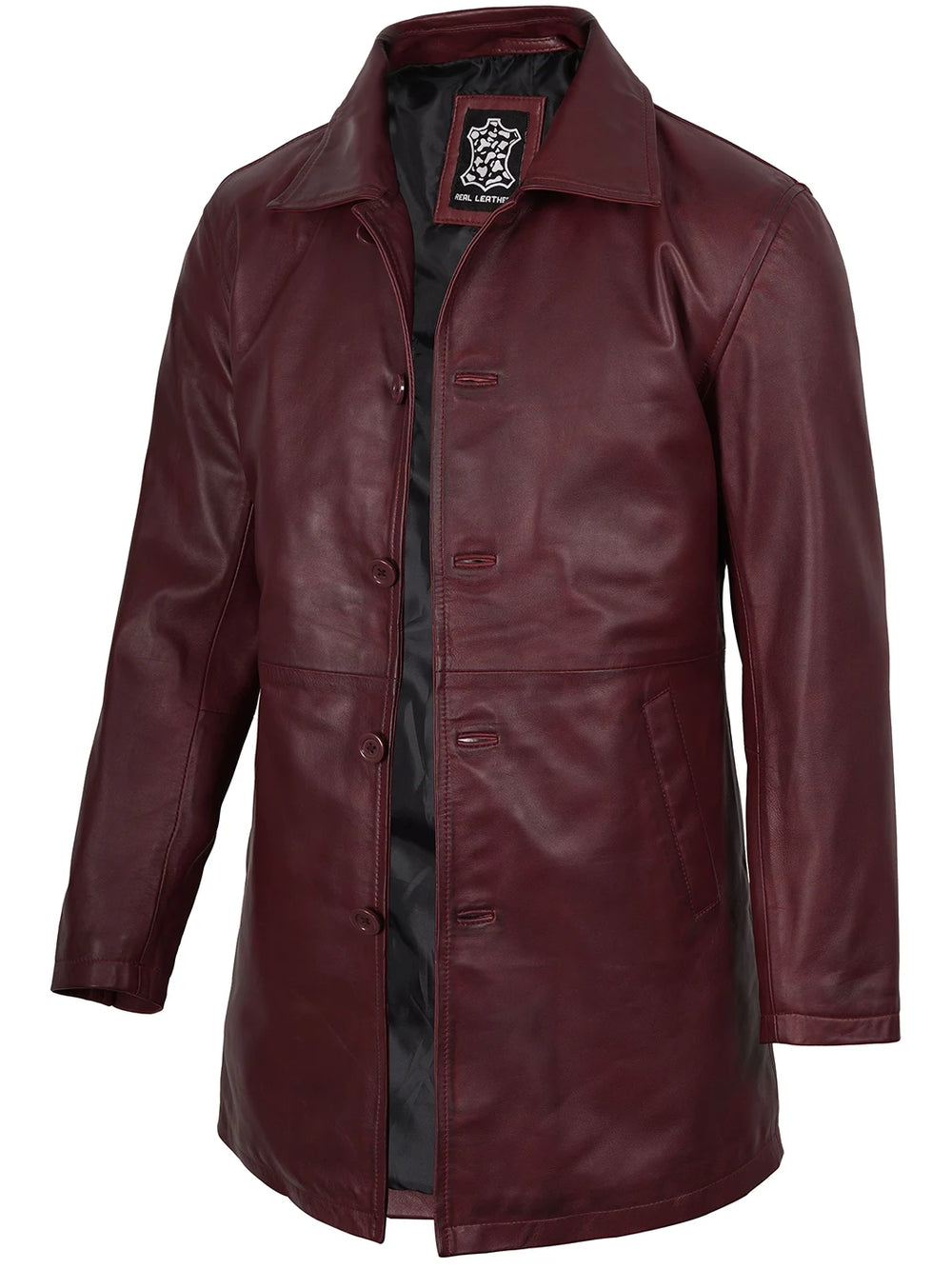 mens leather coat 