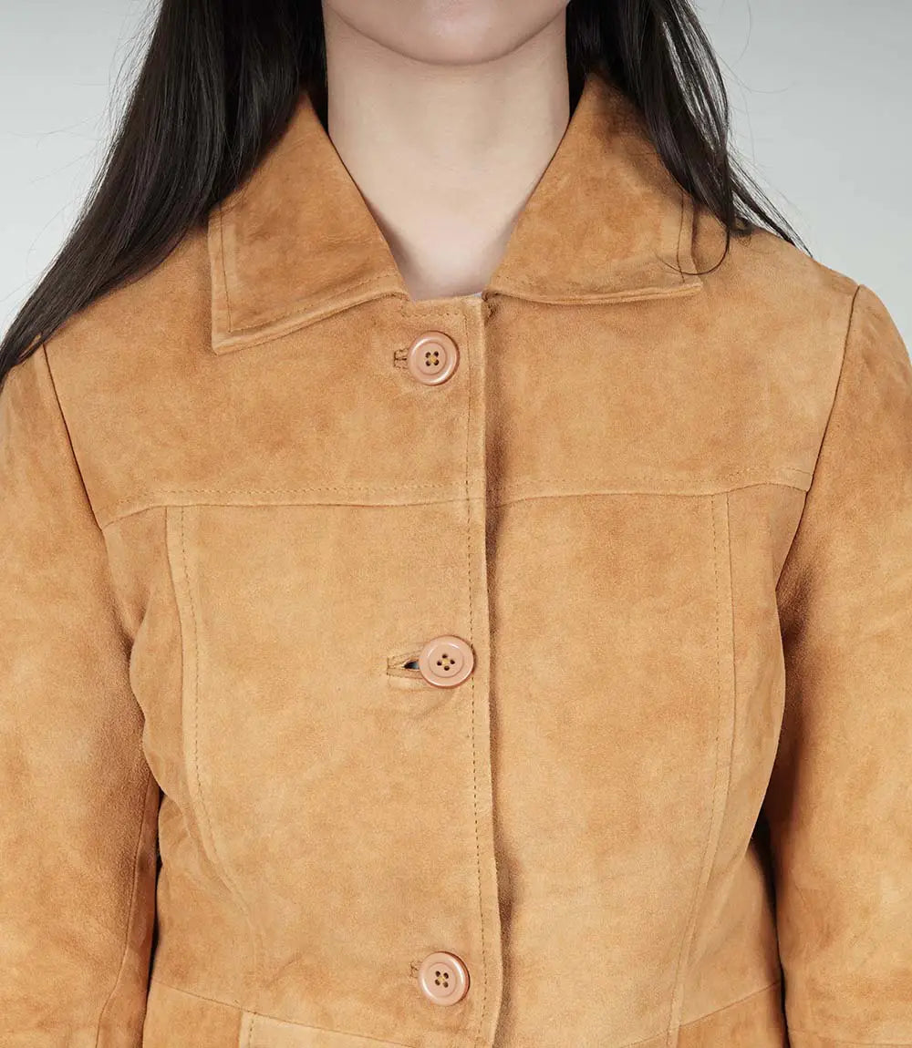 women suede leather jacket