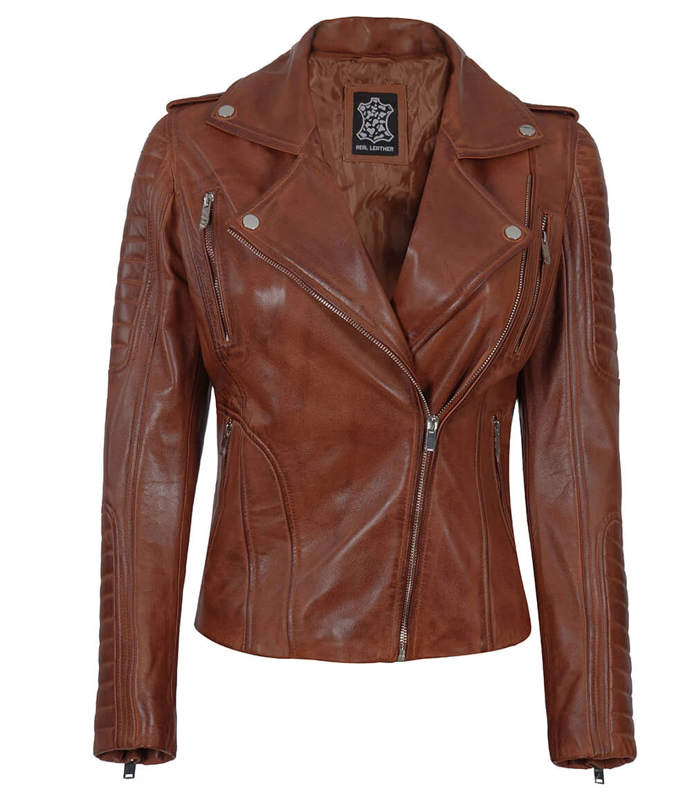 women leather jacket with hood