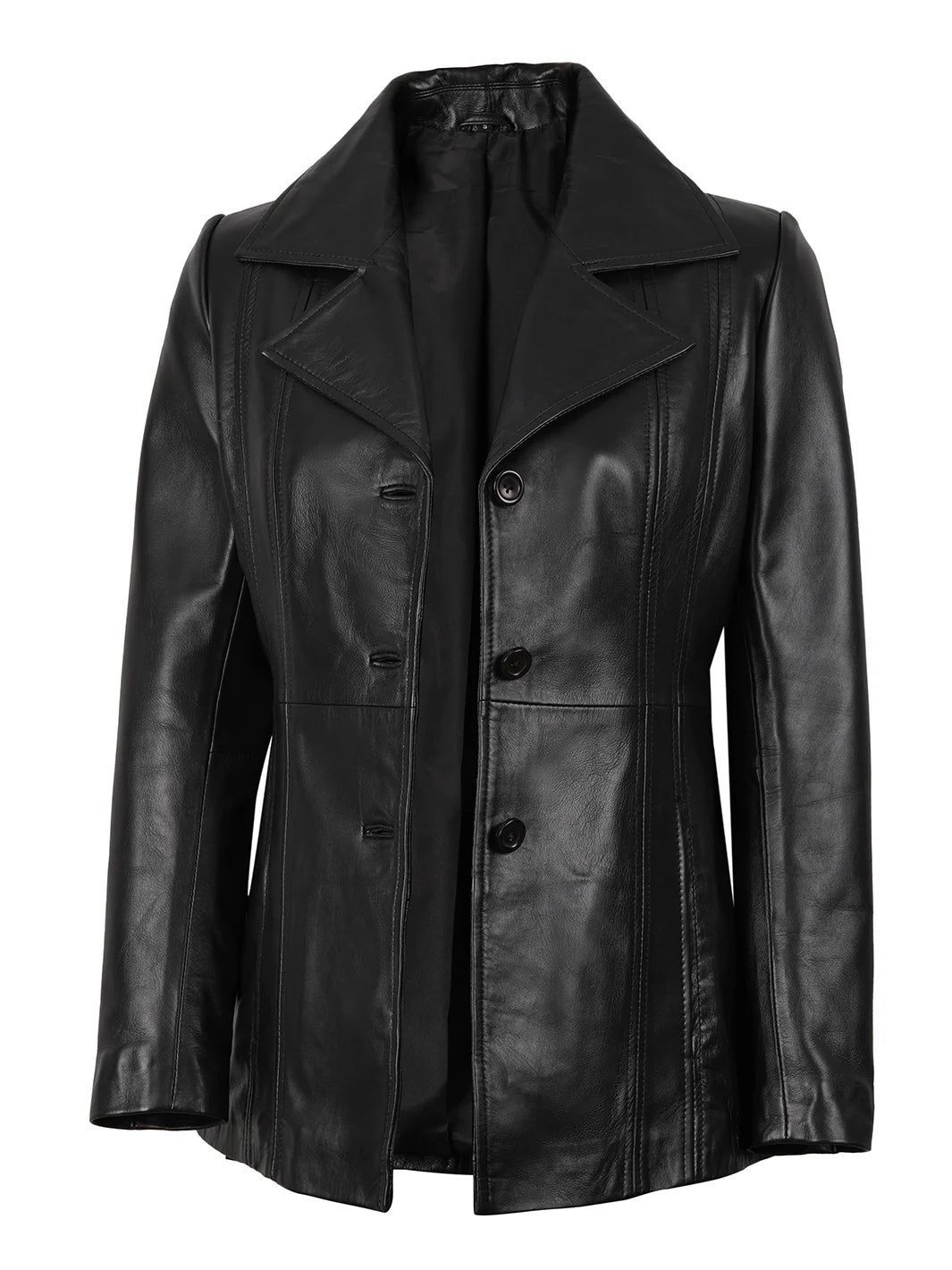 Womens Real Leather Blazer
