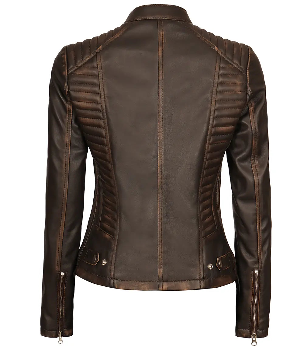 womens cafe racer leather jacket