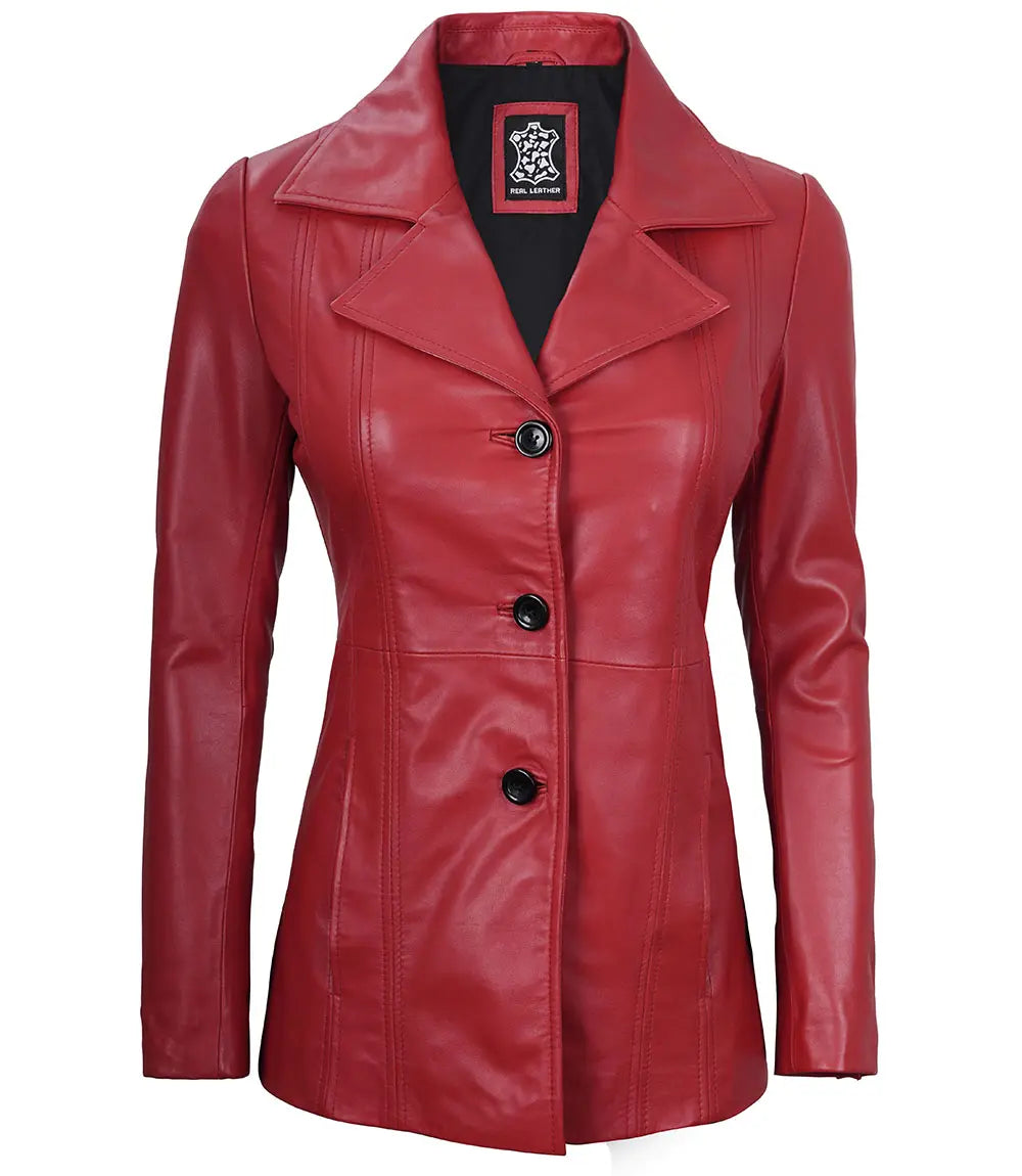 womens red blazer jacket