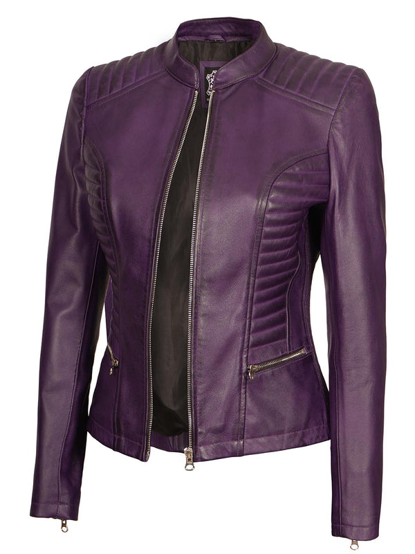 Purple Leather Jacket