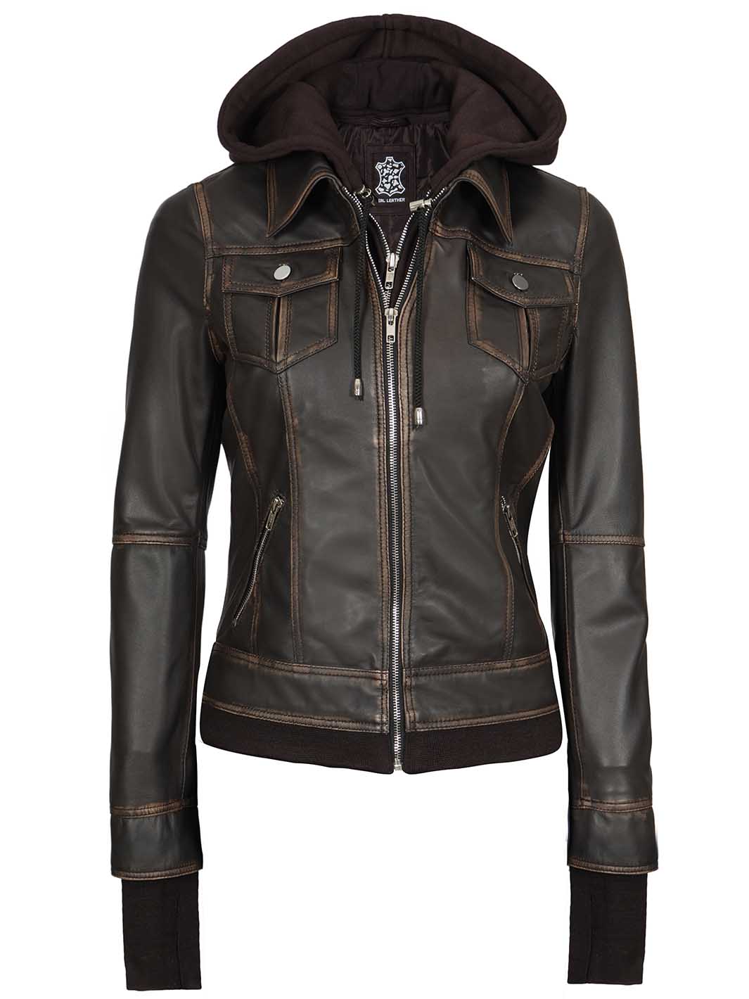 Womens Brown Leather Jacket